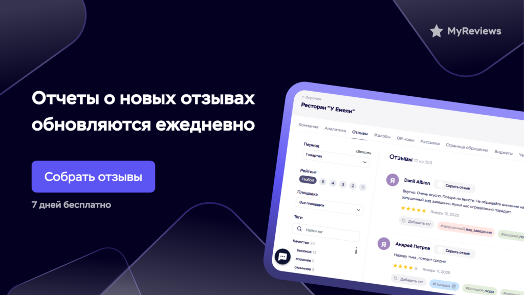 Сервис, который превращает отзывы в лиды (а негатив — в личные сообщения директору)